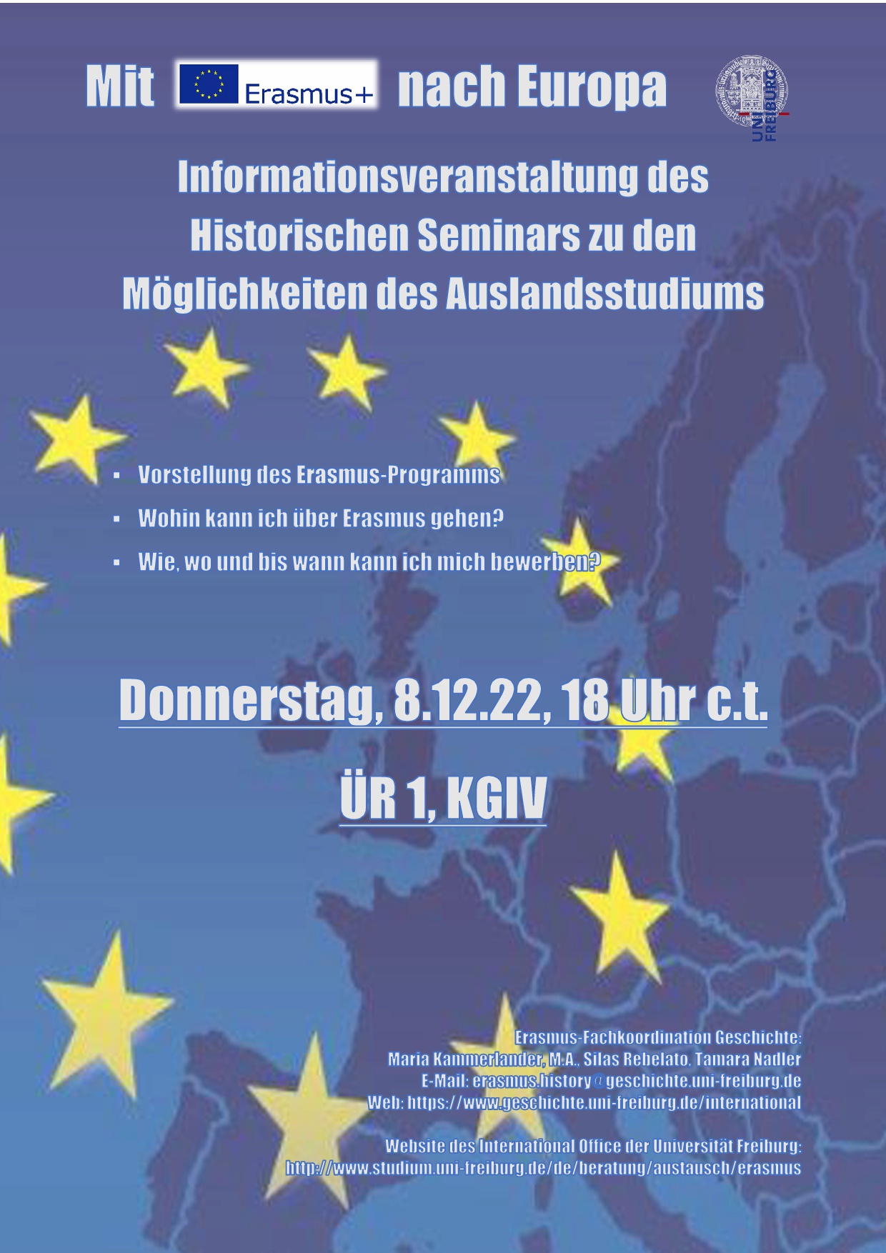 Erasmus Infoveranstaltung am 08.12.22